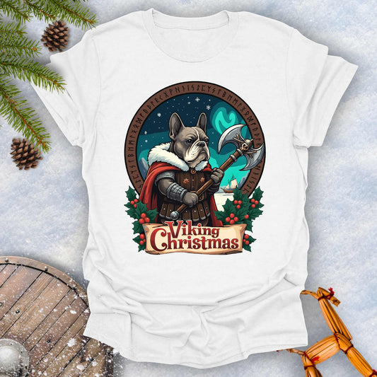 Viking Christmas Bulldog Warrior T-Shirt