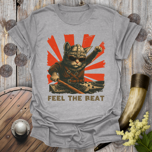 Feel the Beat - Viking Cat DJ T-Shirt (NEW!)