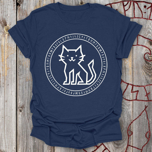 T-Shirt Rune Circle Viking Cat T-shirt Unisex size S M L XL 2XL