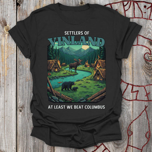 T-Shirt Settlers of Vinland - At Least We Beat Columbus T-shirt Unisex size S M L XL 2XL