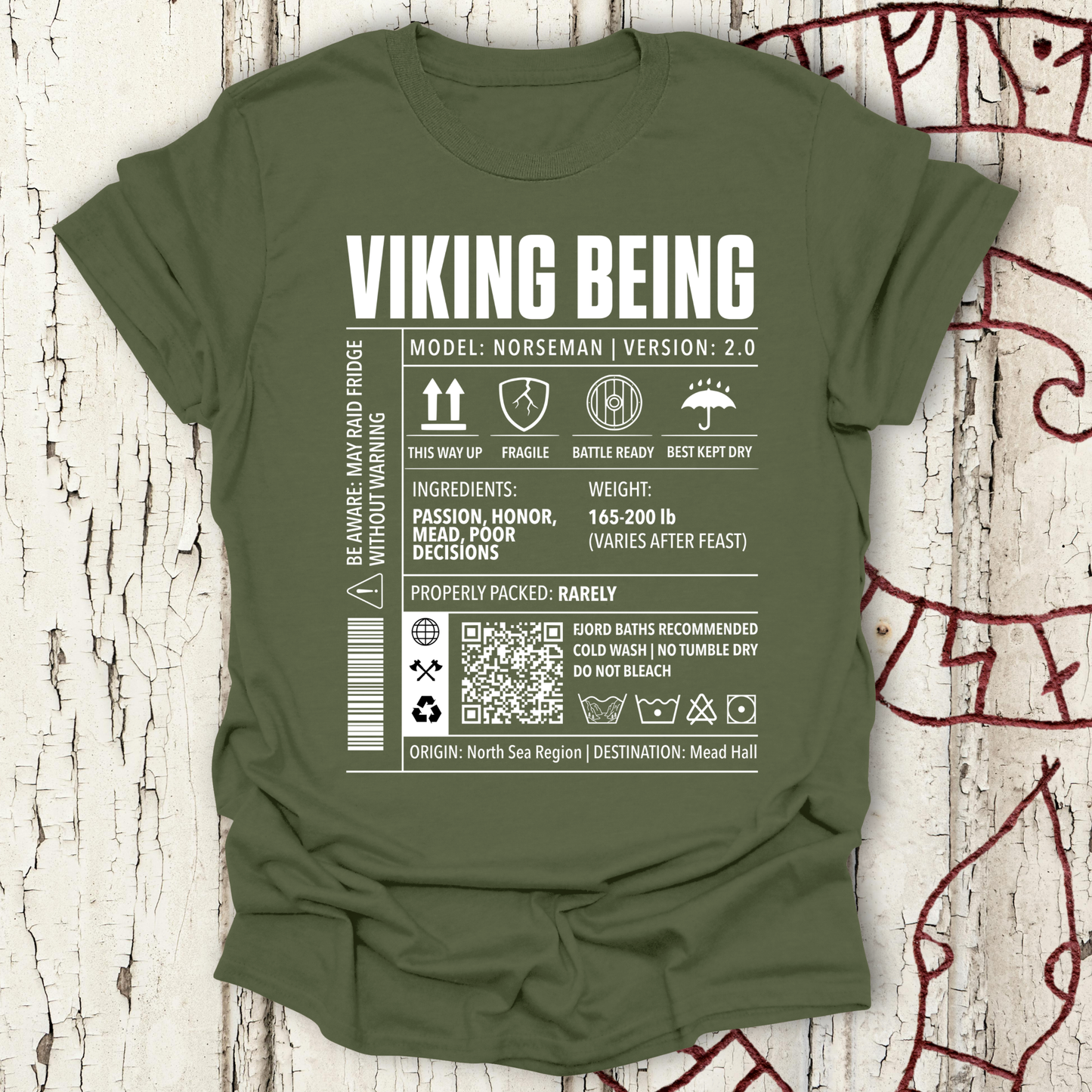 Viking Being, Norseman 2.0 - Cargo Label T-shirt NEW!
