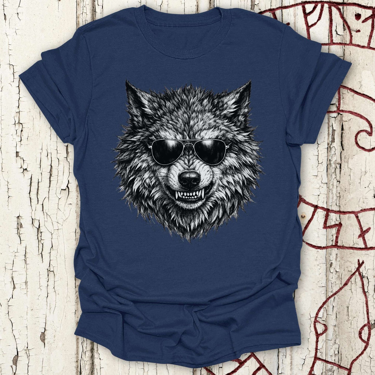 T-Shirt Fenrir Wolf with Sunglasses - Norse Mythology T-shirt Unisex size S M L XL 2XL