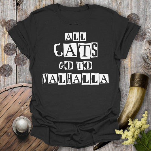 T-Shirt All Cats Go To Valhalla Viking T-Shirt Unisex size S M L XL 2XL
