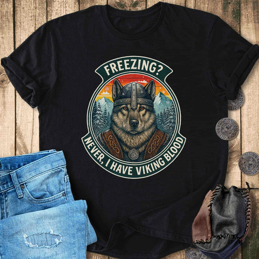 I Have Viking Blood - Norwegian Elkhound Viking T-shirt