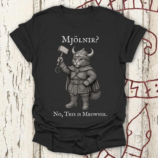 T-Shirt Mjölnir? No, This is Meownir - Viking Cat T-shirt Unisex size S M L XL 2XL