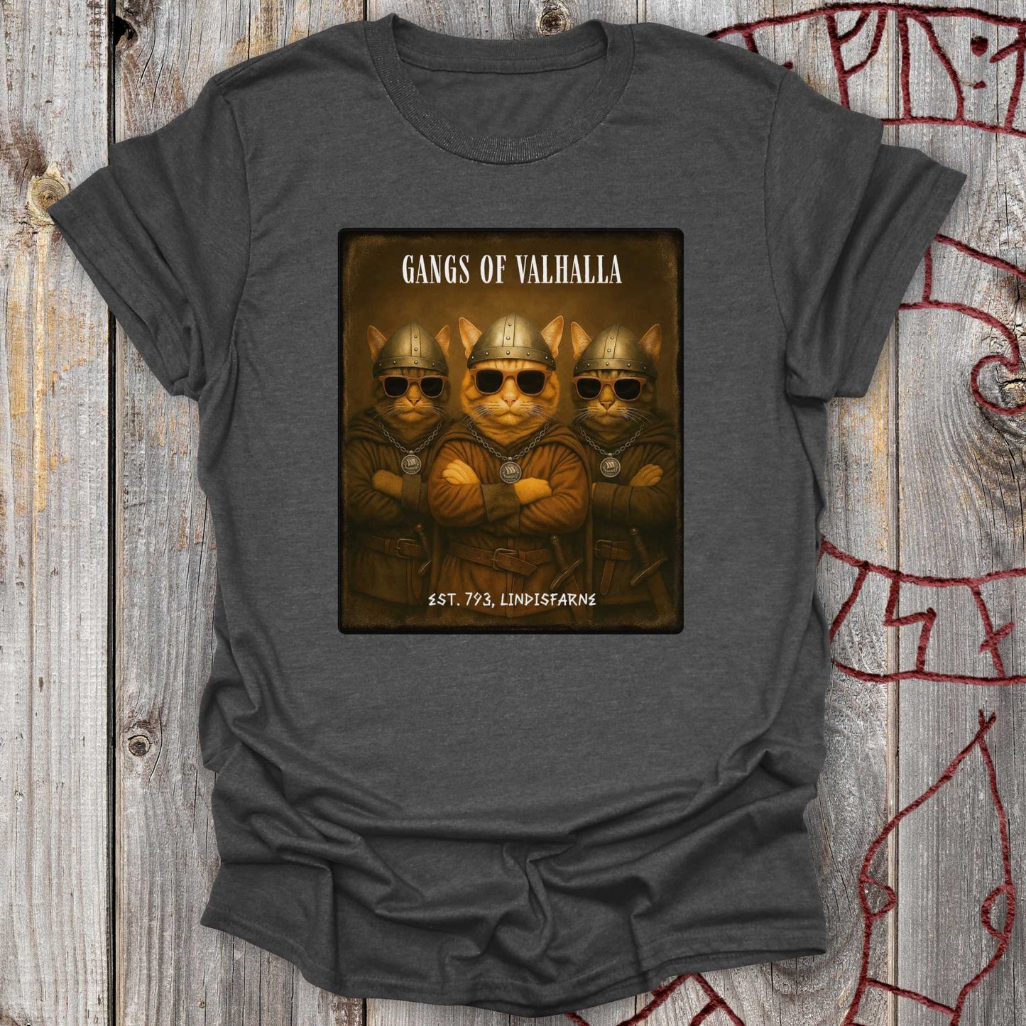 T-Shirt Gangs of Valhalla - Viking Raid Cat T-Shirt Unisex size S M L XL 2XL