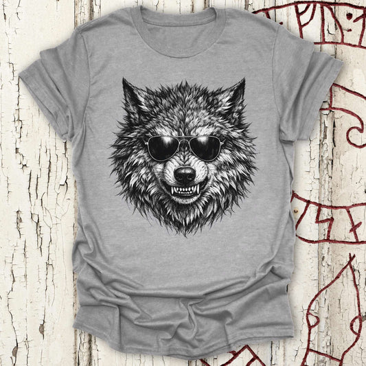 Fenrir Wolf with Sunglasses - Norse Mythology Creature T-shirt