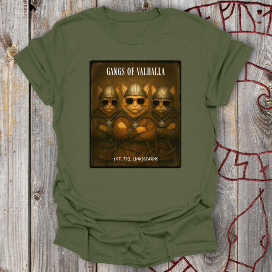 T-Shirt Gangs of Valhalla - Viking Raid Cat T-Shirt Unisex size S M L XL 2XL