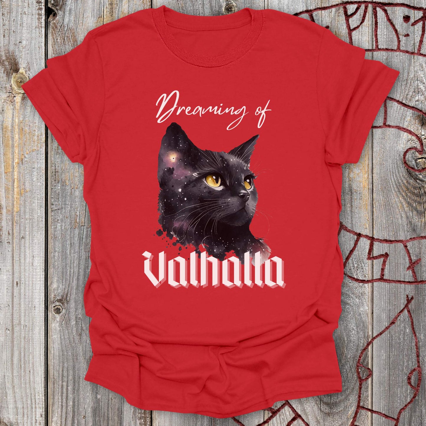T-Shirt Dreaming of Valhalla - Celestial Cat T-Shirt Unisex size S M L XL 2XL