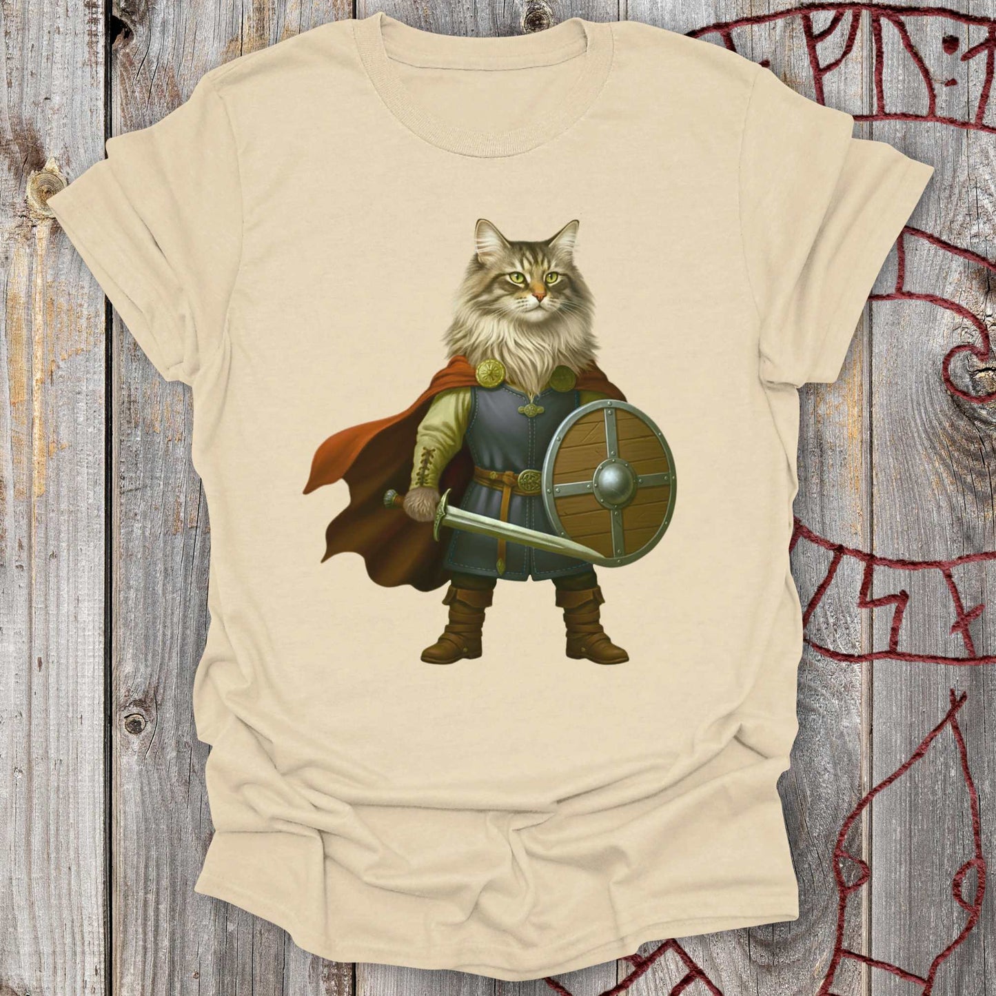 T-Shirt Norwegian Forest Cat - Norse Hero T-Shirt Unisex size S M L XL 2XL