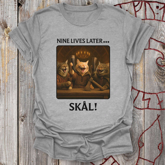 T-Shirt Nine Lives Later - Valhalla Feast T-Shirt Unisex size S M L XL 2XL