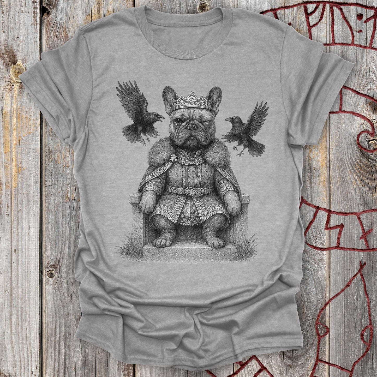 T-Shirt Odin the Bulldog - Norse God T-Shirt Unisex size S M L XL 2XL