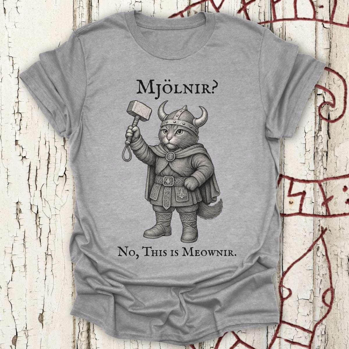 T-Shirt Mjölnir? No, This is Meownir - Viking Cat T-shirt Unisex size S M L XL 2XL