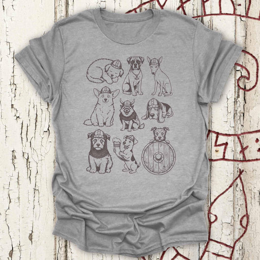 Vintage 90s Tattoo Style - Viking dogs T-shirt NEW!