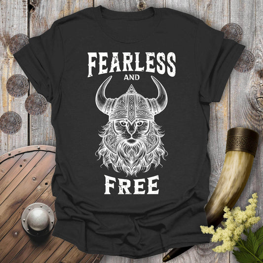 T-Shirt Black / S Fearless and Free Viking Cat T-Shirt (Dark & Ghost Edition)