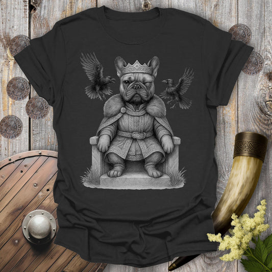 T-Shirt Black / S Odin the Bulldog Norse God T-Shirt