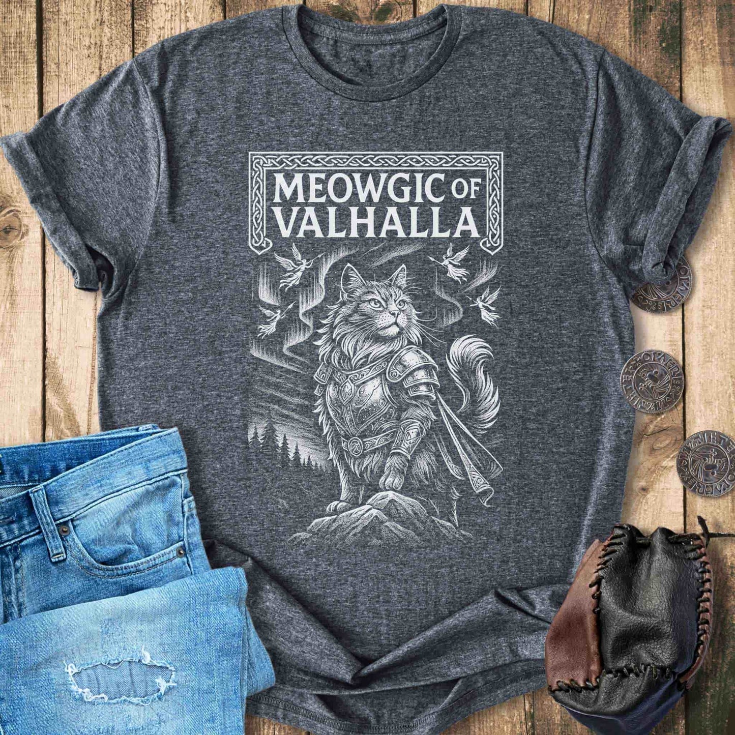 T-Shirt Meowgic of Valhalla - Norse Mythology Cat T-shirt Unisex Sizes S-2XL Funny Shirt Gift