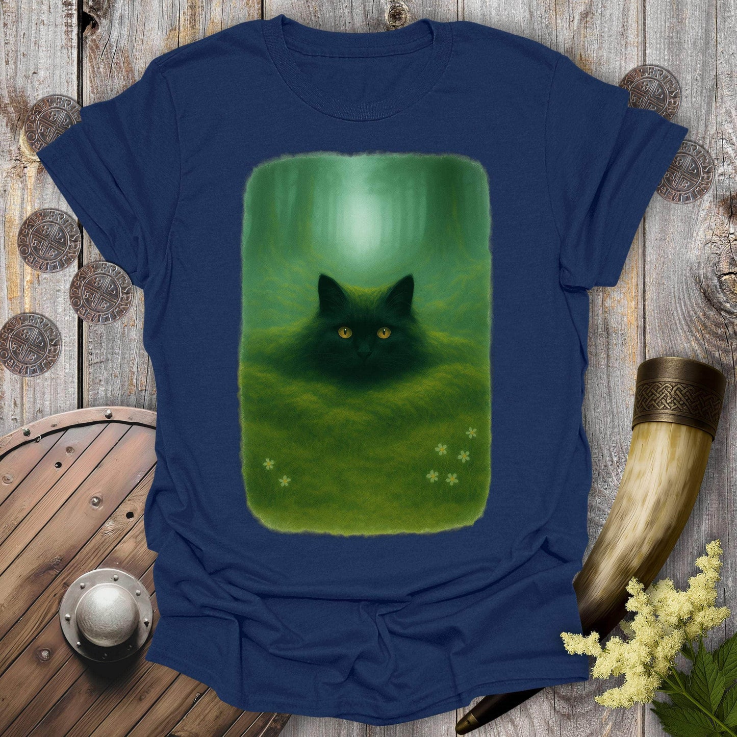 T-Shirt Navy / S The Forest Spirit’s Cat T-shirt