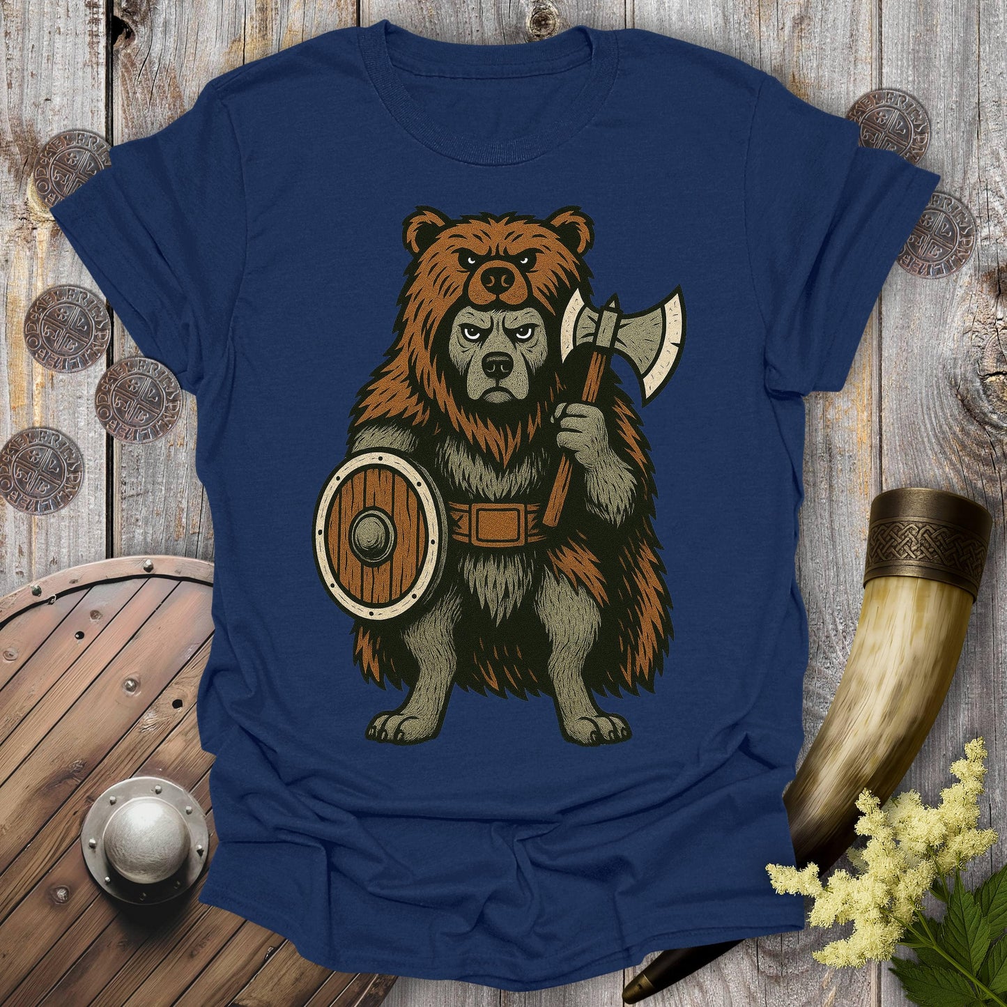 T-Shirt Navy / S Viking Berserker Dog T-Shirt