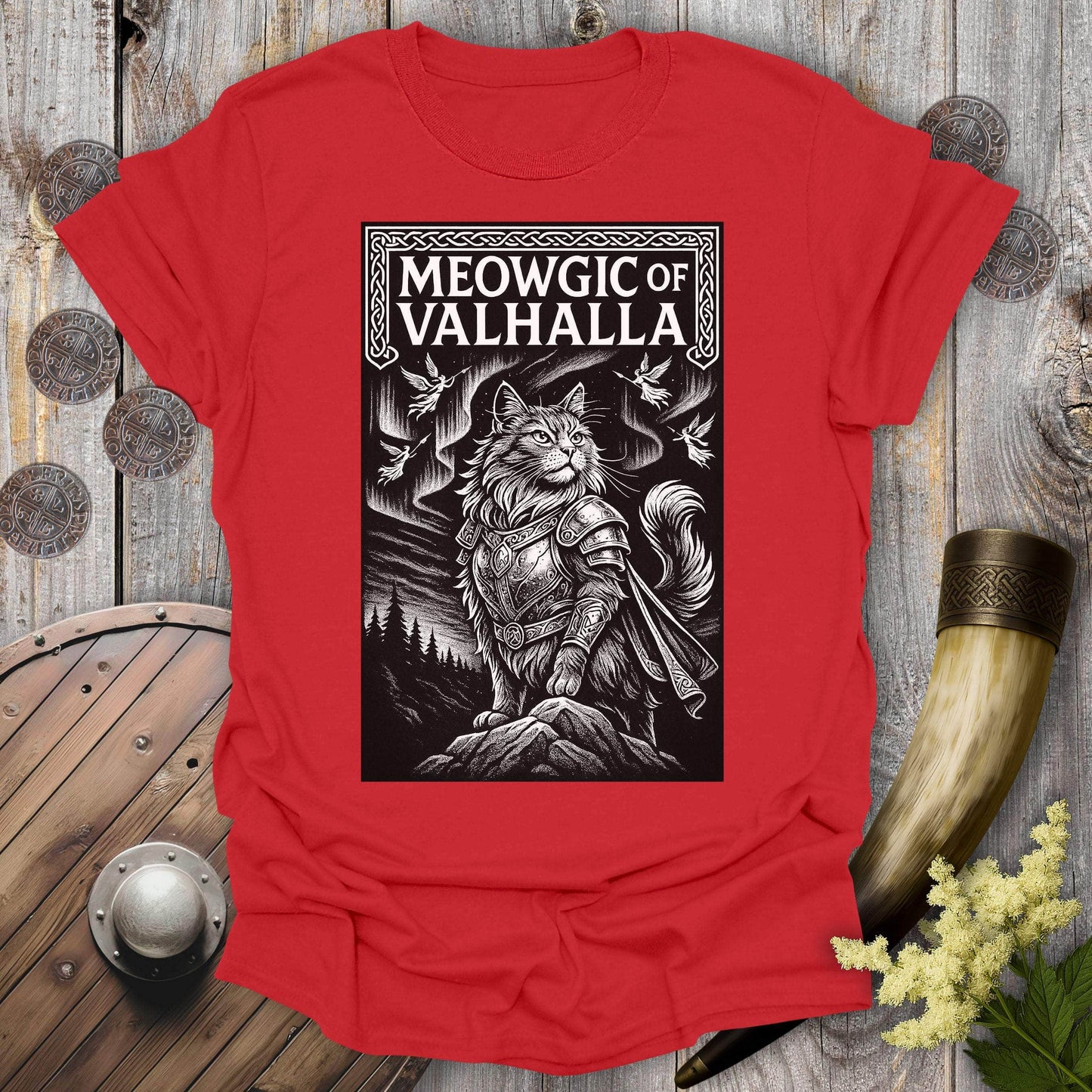 T-Shirt Red / S Meowgick of Valhalla T-shirt