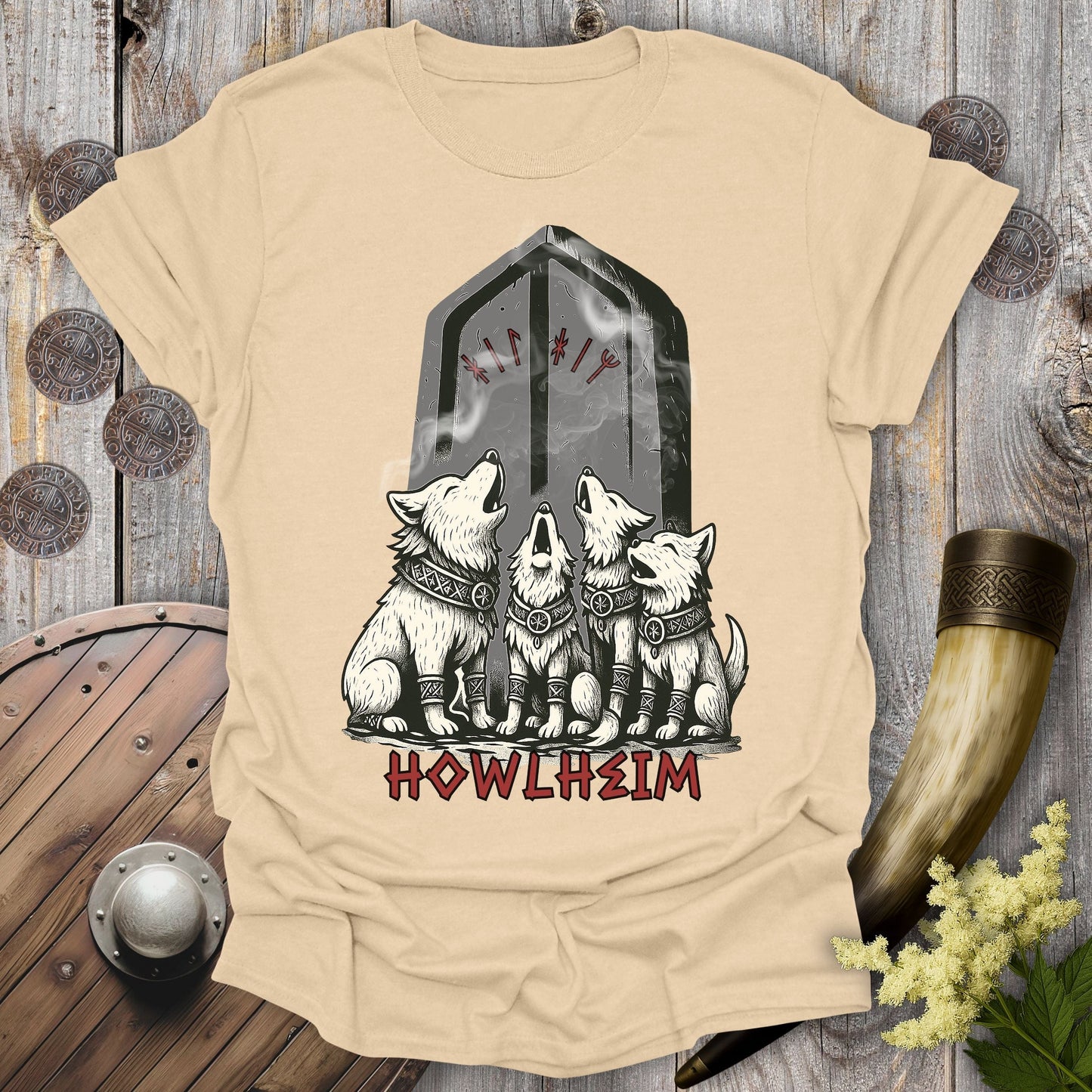 T-Shirt Sand / S Howlheim Viking Guard Dogs T-Shirt