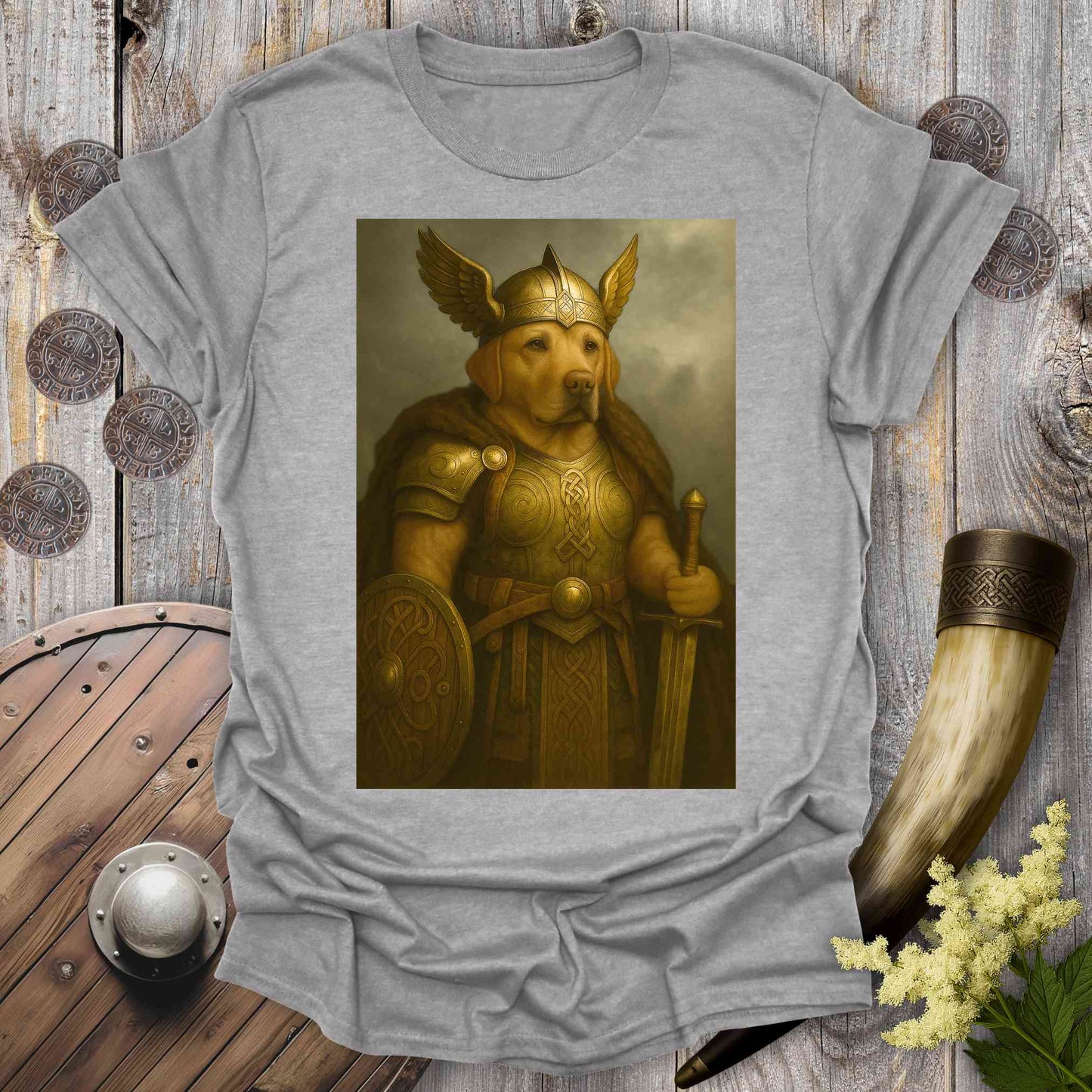 T-Shirt Sport Grey / S Labrador Retriever Viking Portrait T-Shirt