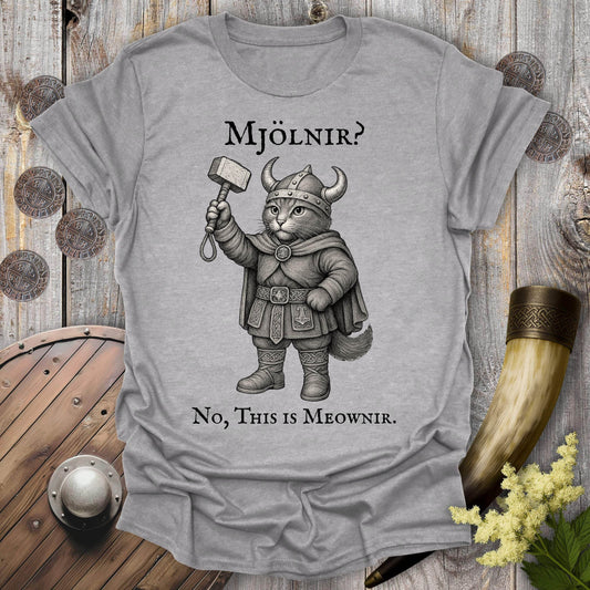 T-Shirt Sport Grey / S Mjölnir? No, This is Meownir Viking Cat T-shirt