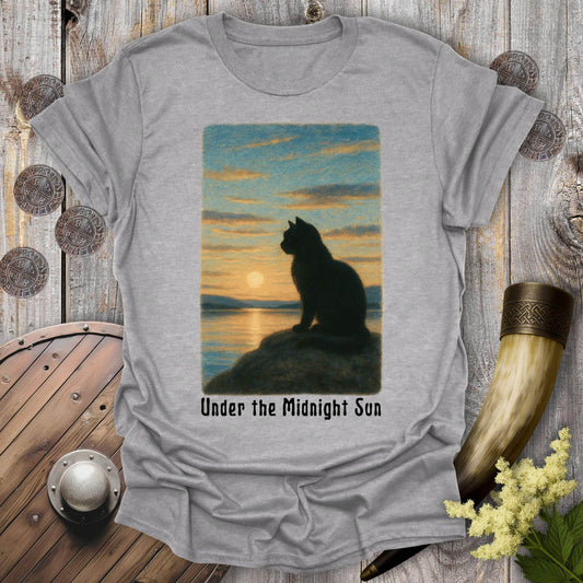 T-Shirt Sport Grey / S Under the Midnight Sun Cat T-Shirt
