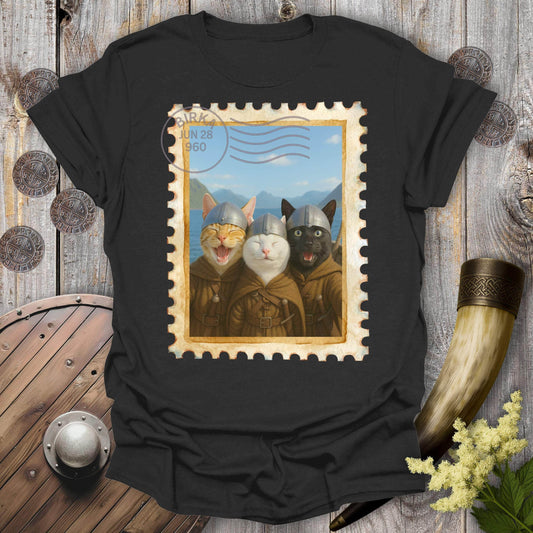 T-Shirt Viking Selfie Cats on a Longship T-Shirt