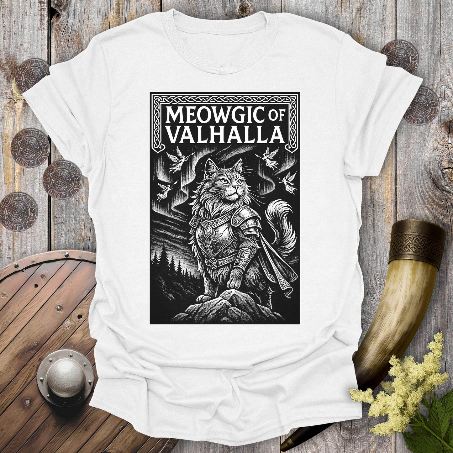 T-Shirt White / S Meowgick of Valhalla T-shirt
