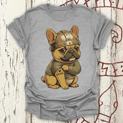 Viking Bulldog with Tattoo - I Love Vikings - T-shirt NEW!