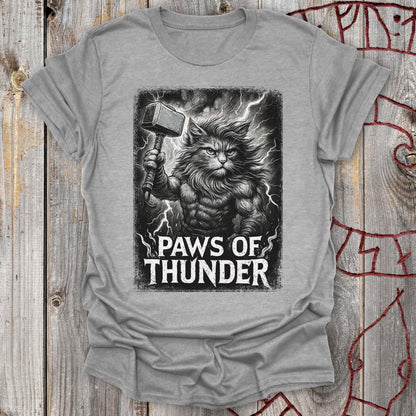 Paws of Thunder - Thor Viking Cat T-Shirt