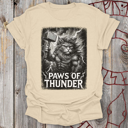Paws of Thunder - Thor Viking Cat T-Shirt