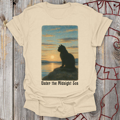 T-Shirt Under the Midnight Sun Cat T-Shirt Unisex size S M L XL 2XL