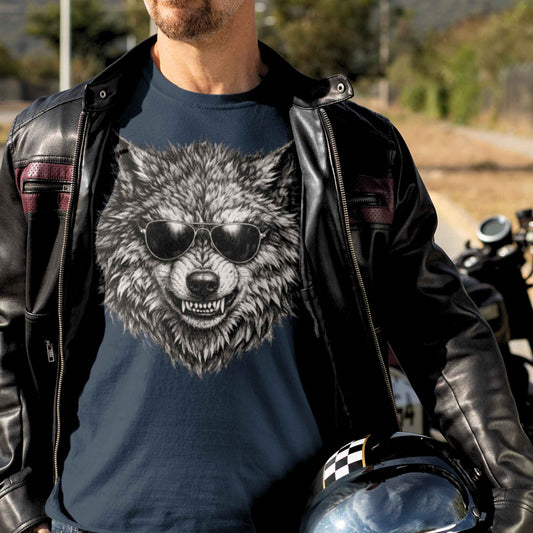 Fenrir Wolf with Sunglasses - Norse Mythology Creature T-shirt