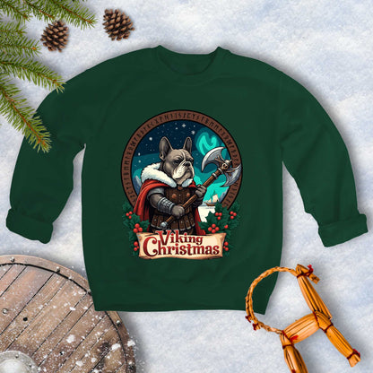 Viking Christmas Bulldog Warrior Sweatshirt