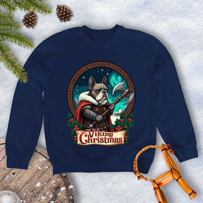 Viking Christmas Bulldog Warrior Sweatshirt