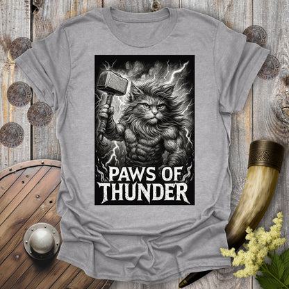 Paws of Thunder - Thor Viking Cat T-shirt