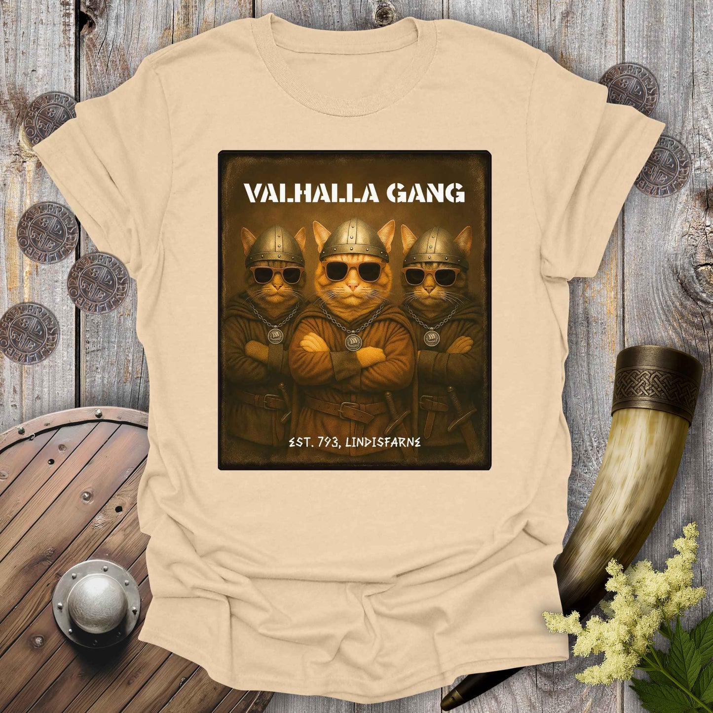 Valhalla Gang Viking Katt T-shirt