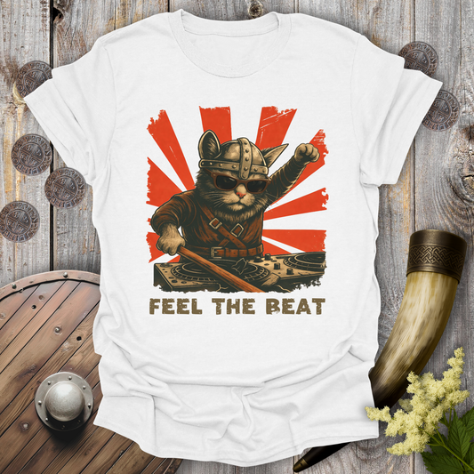 Feel the Beat - Viking Cat DJ T-Shirt (NEW!)