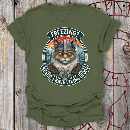 T-Shirt I Have Viking Blood - Norwegian Forest Cat T-Shirt Unisex size S M L XL 2XL