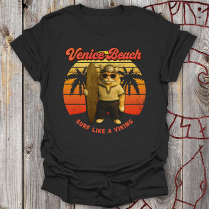 T-Shirt Venice Beach Viking Cat T-Shirt Unisex size S M L XL 2XL