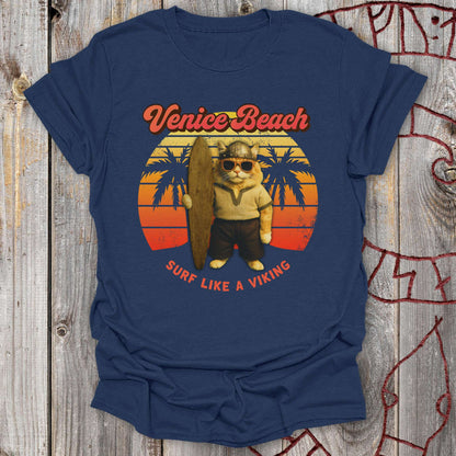 T-Shirt Venice Beach Viking Cat T-Shirt Unisex size S M L XL 2XL