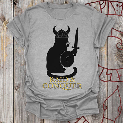 T-Shirt Raid & Conquer - Viking Cat T-shirt Unisex size S M L XL 2XL