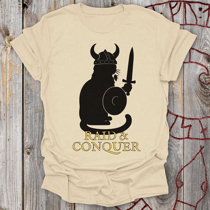T-Shirt Raid & Conquer - Viking Cat T-shirt Unisex size S M L XL 2XL