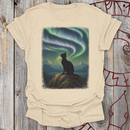 Black Cat & Northern Lights T-Shirt