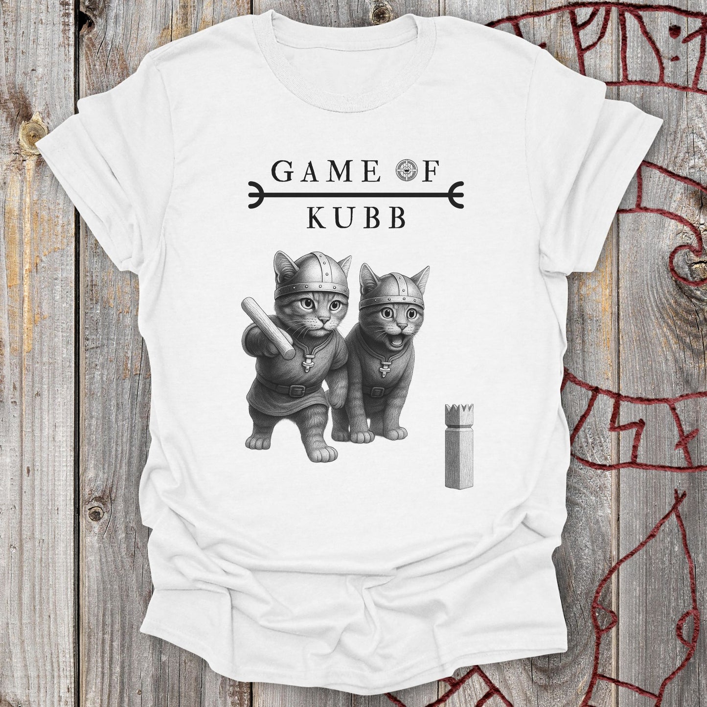 A Game of Kubb - Viking Cat T-shirt