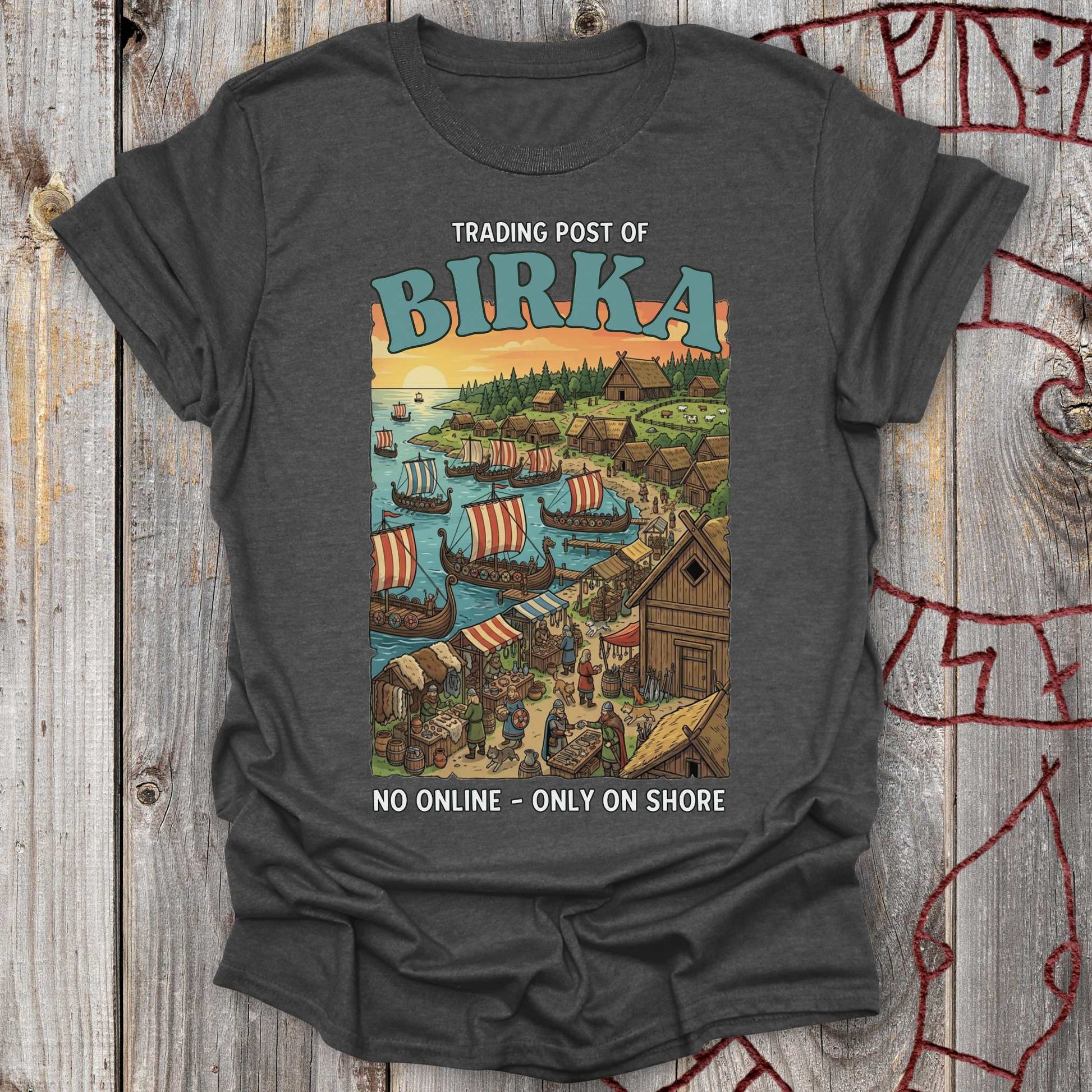 T-Shirt Trading Post of Birka - Funny Viking Shopping T-shirt Unisex size S M L XL 2XL