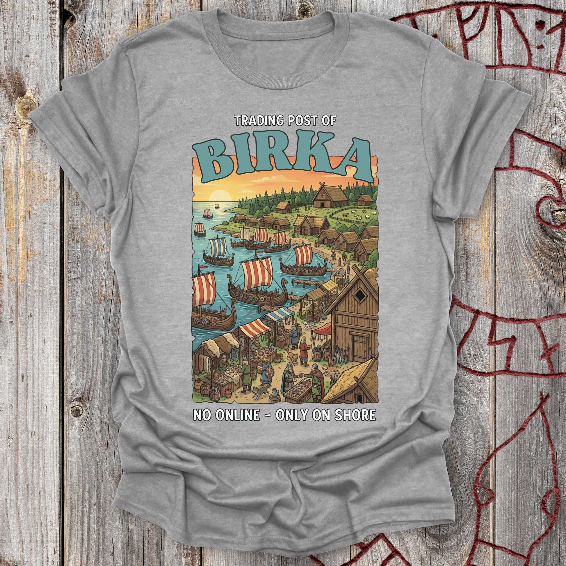 T-Shirt Trading Post of Birka - Funny Viking Shopping T-shirt Unisex size S M L XL 2XL