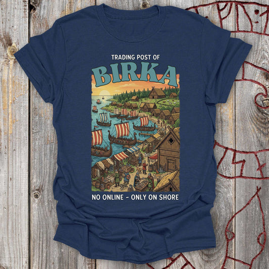 Trading Post of Birka - Funny Viking Shopping T-shirt NEW!